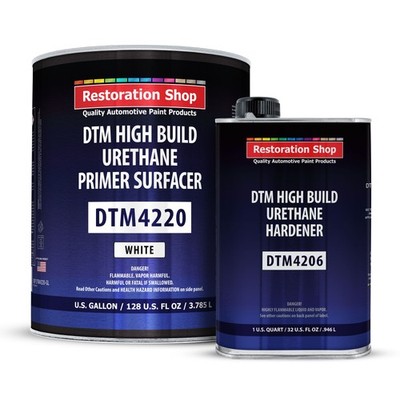 Restoration Shop 1.25 Gal White High Build 2K 4:1 Urethane Primer Kit Auto