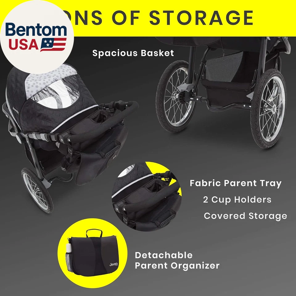 Cochecito para correr Jeep Cross-Country Sport plus de, Charcoal Galaxy Foto 3 de 4