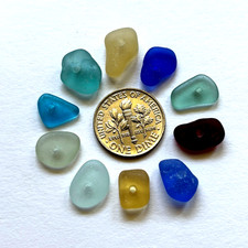 Surf Tumbled Sea Glass DRILLED Jewelry Quality 9 colors Naturally recycled.