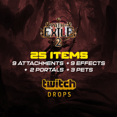 Path of Exile 2 Twitch Drops - 25 Items - Attachment, Effects, Portals & Pets