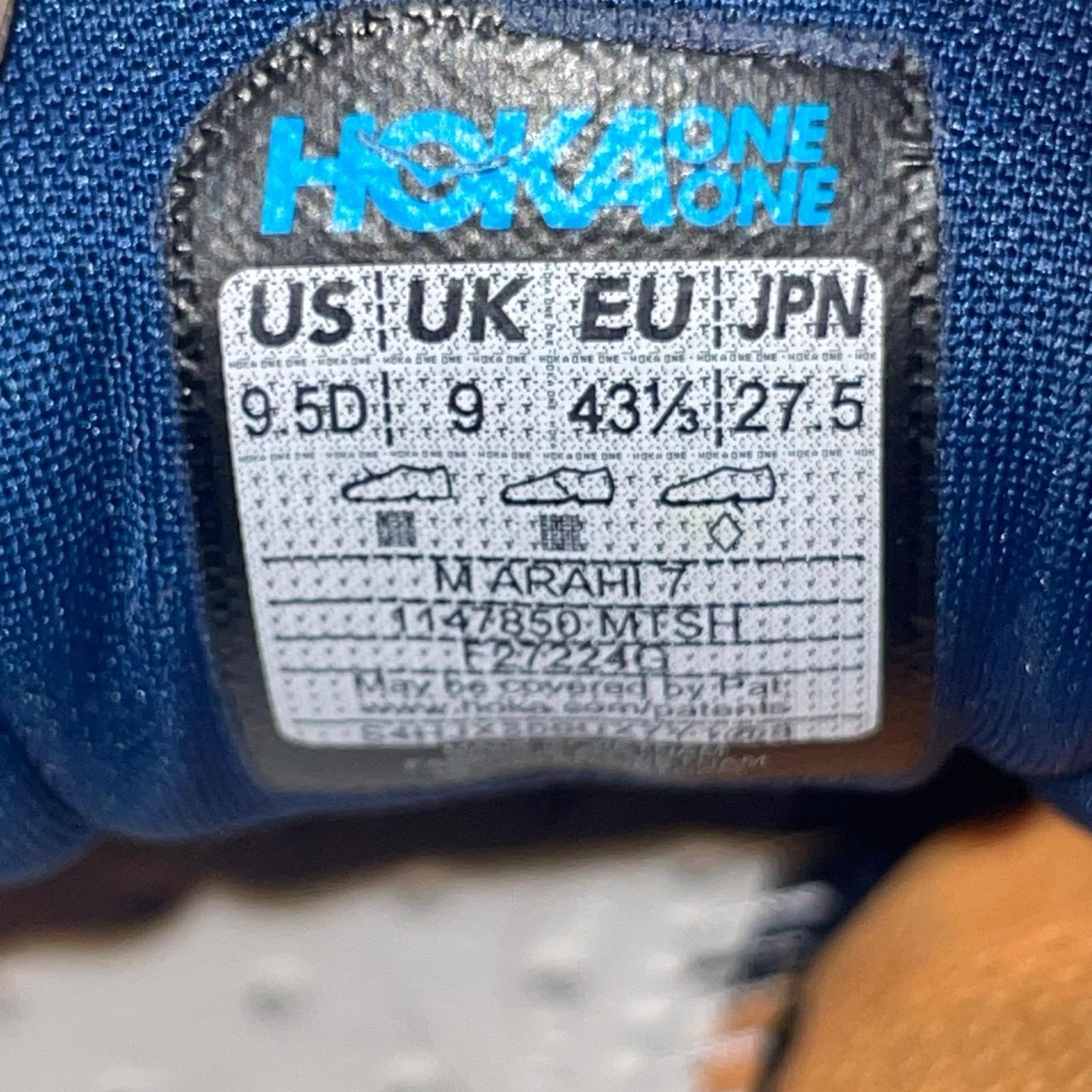 Hoka One One Men Arahi 7 1147850 MTSH Blue Running Shoes Sneakers Size 9.5 D thumbnail 3