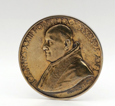 Marian Year Vatican City Pope John XXIII Medal Solid Silver 98.6%