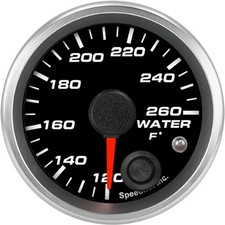 Speedhut R2-wt1-rev 2-116 Water Temp Gauge 120-260f Wwarning