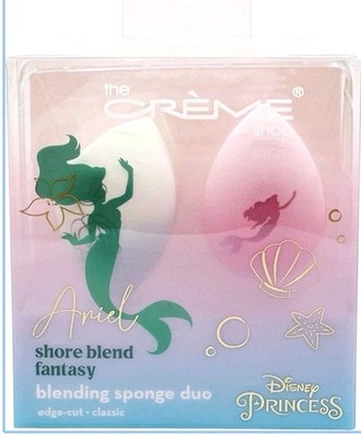 The Creme Shop Disney Princess Ariel Shore Blend Blender Sponge Duo Edge-Cut NIP
