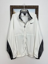Vintage 90's Nike Court Andre Agassi Tennis White Jacket Track Top Mens Size XL