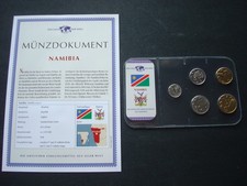 TOP Namibia Kursmünzensatz im Plastikfolder + Zertifikat! Das Geld der Welt! MDM