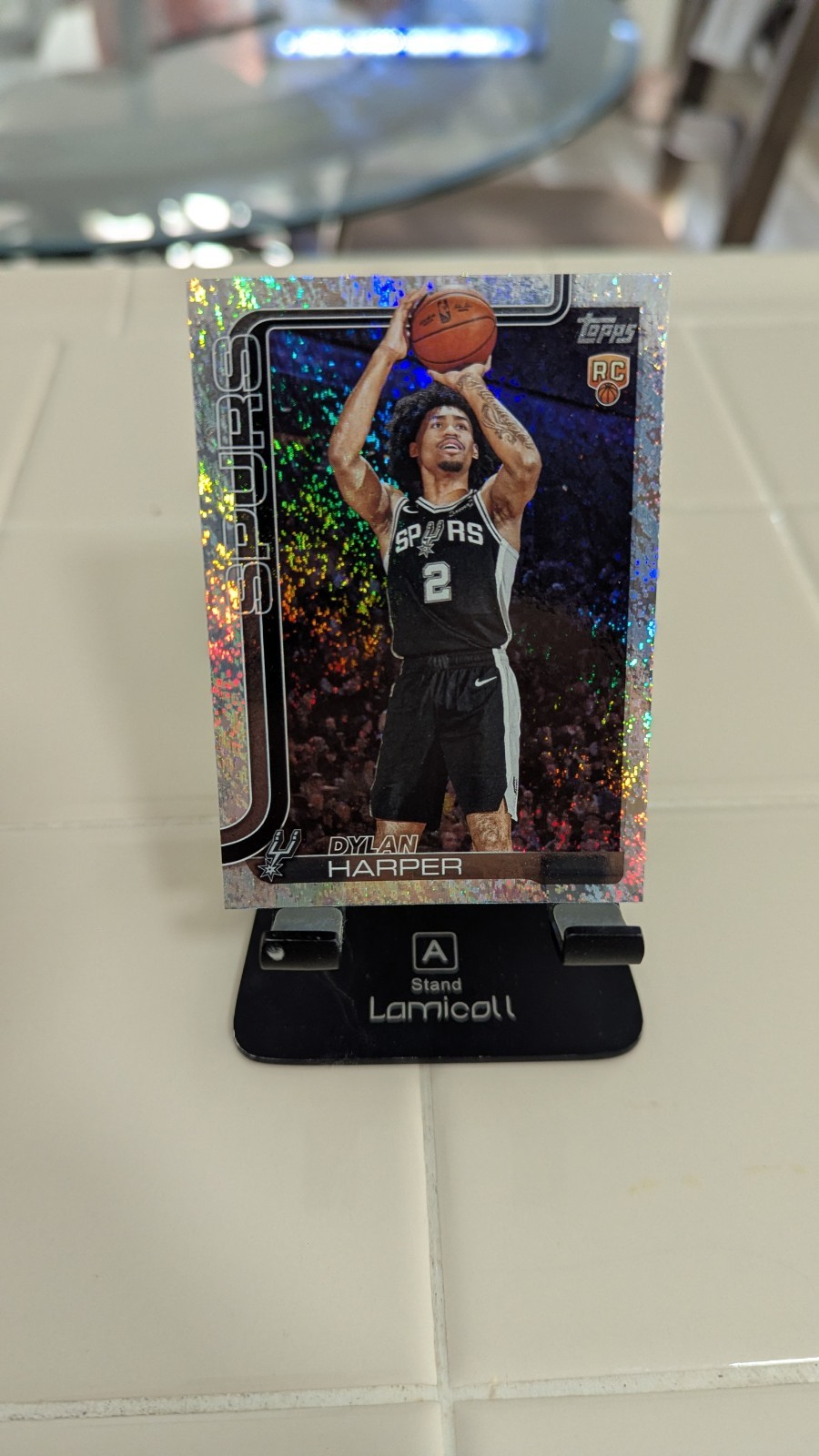 2025-26 Topps Basketball Dylan Harper #202 Silver Sand Glitter Foil RC Spurs