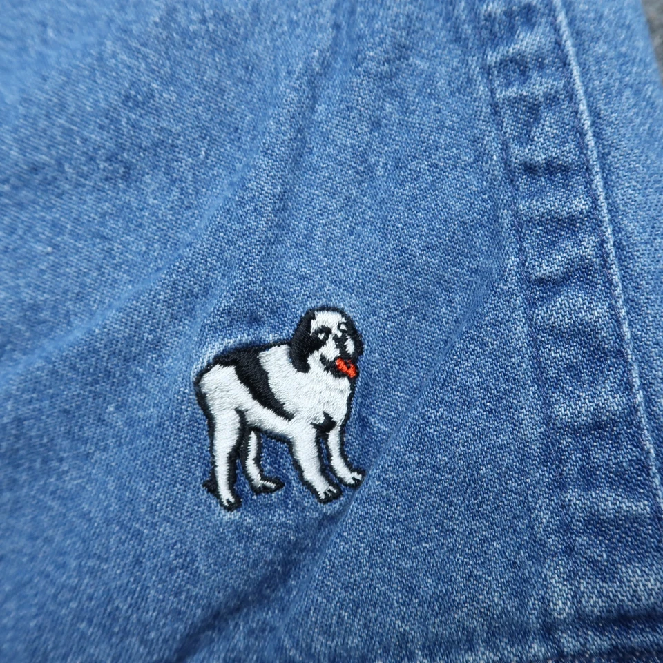 Pantalones Cortos Big Dogs Para Hombre XL Azul Bolsillos con Cordón Bordados Perro 5" Entrepierna Informal Foto 4 de 4