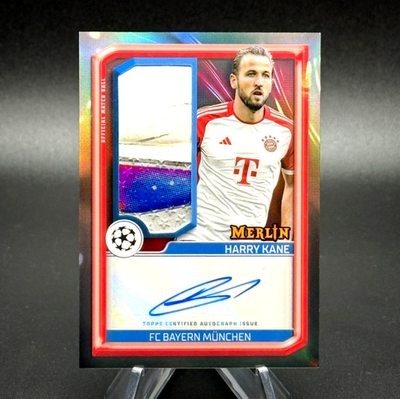 Harry Kane 2023-24 Topps Merlin UCC Merlin's Match Ball Signatures