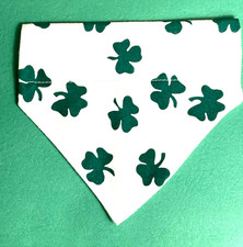 Over Collar SlideOn Pet Dog Cat Bandana ST. PATRICKS DAY SHAMROCKS SMALL/ MED