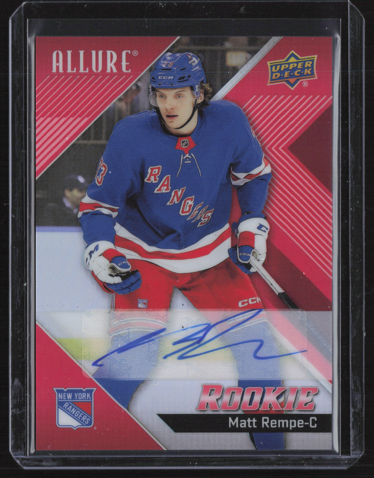 Matt Rempe 2024-25 Allure Rookie Red Rainbow Auto #103 New York Rangers