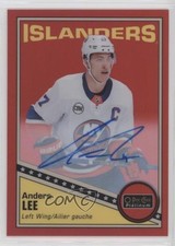 2019-20 O-Pee-Chee Platinum Retro 2020-21 Update Rainbow Red Anders Lee Auto 0gu