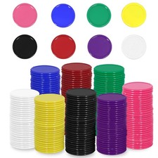 480 Pcs Plastic Poker Mini Chips Poker Card Game Chips for Math, 3cm Diameter