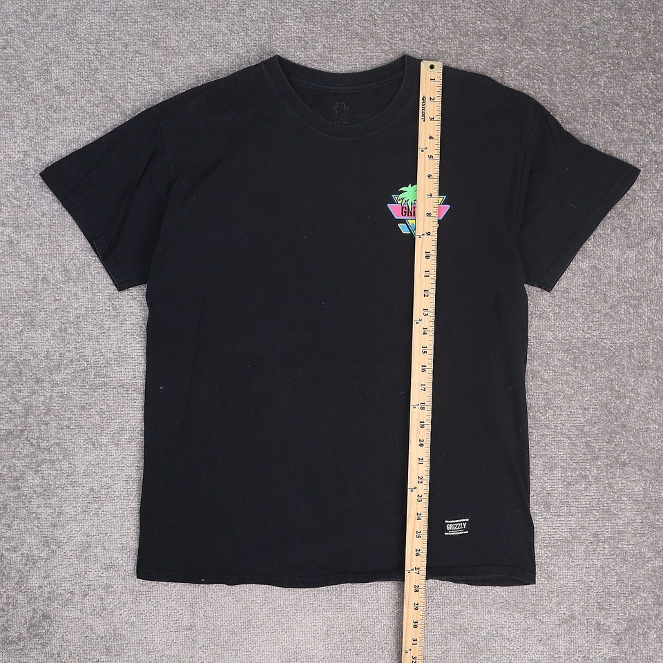 Y2K Grizzly Griptape Skate Skater Large Black Short Sleeve T-Shirt - Image 3 of 4