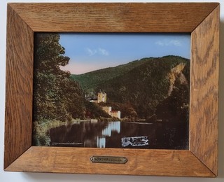 grande antico ricordo immagine in madreperla Wartha Bardo Polonia Slesia 1910 ca.