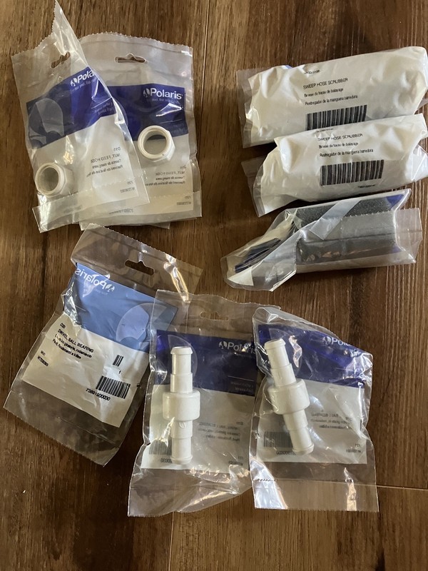 New Unused Pentair D20 Hose Connectors, Sweep Hose Scrubbers, D15 Feed Hose Nuts