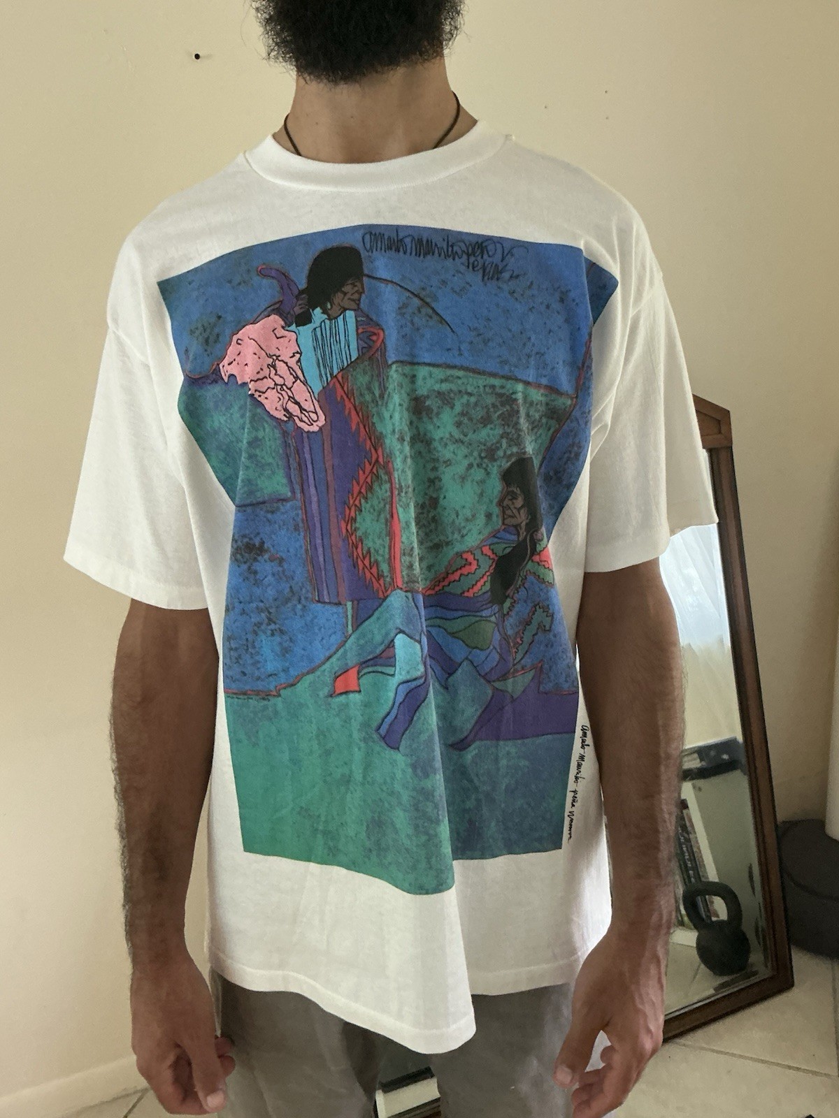 Vintage Unisex Wearable Art T-Shirt Armando Maurilio Peña Size L image 5