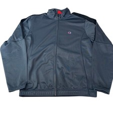 Champion Athletic Track Jacket Zip Up Blue Mens Large