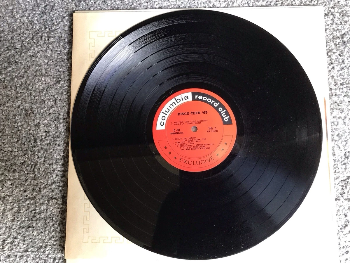 Disco Teen '65 LP Columbia Includes Bob Dylan The Byrds The Yardbirds Mono VG