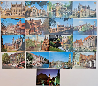17 x BRUGGE Bruges Brügge Postkarten Lot Ansichtskarten ungelaufen ab/nach ~1970