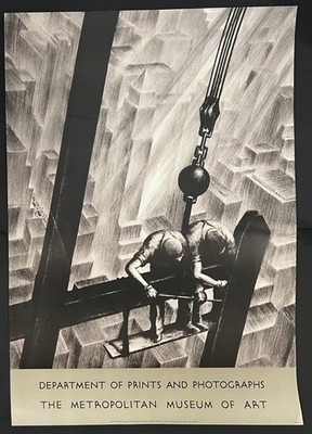 Vintage Metropolitan Museum of Art Poster   Samuel L. Margolies   Men of Steel
