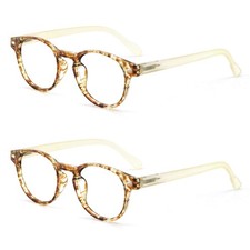 2 Pack Stylish Reading Glasses For Women Lightweight Designer Acetate frame Y...