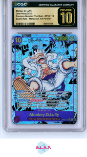 MONKEY.D.LUFFY ONE PIECE OP05 119 2024 PRB01: THE BEST EN CGC PRISTINE 10