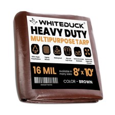 WHITEDUCK 8' x 10' Super Heavy Duty Poly Tarp Thick 16 Mil, Waterproof 100 U...