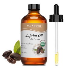 PHATOIL USDA Certified Organic Jojoba Oil for Face, 4 Fl Oz Pack of 1