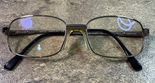 Safilo Elasta 7162 Eyeglass Frames 54-17-145-35 Brown Metal Made In Italy Men  s