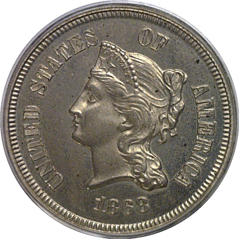 1868 Nickel Pattern  Judd-633   PCGS PR-63 CAC - Image 2 of 3