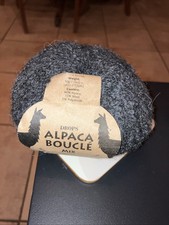 DROPS Alpaca Boucle Aran-Weight Knitting and Crochet Yarn Charcoal Grey