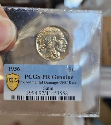 1936 PCGS Satin PROOF Buffalo Nickel