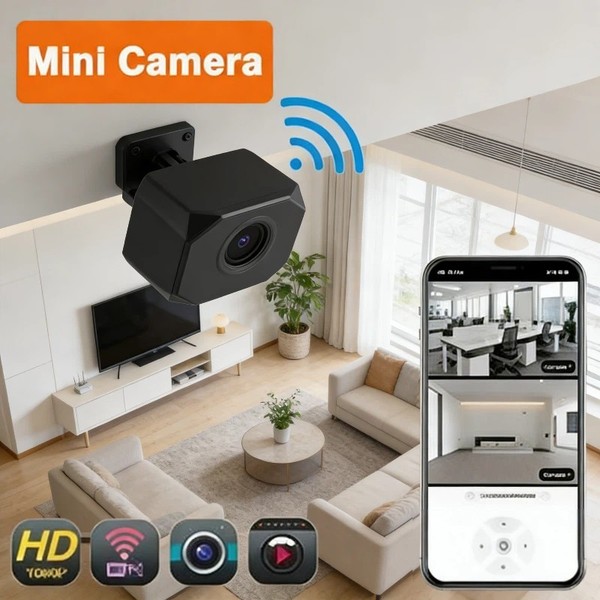 Cámara de seguridad 4K Wifi interior inalámbrica hogar control remoto visión nocturna movimiento audio IP