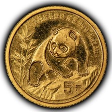1990 China 5 Yuan 1/20 oz Gold Panda Coin - Twentieth Ounce - SKU-G5837