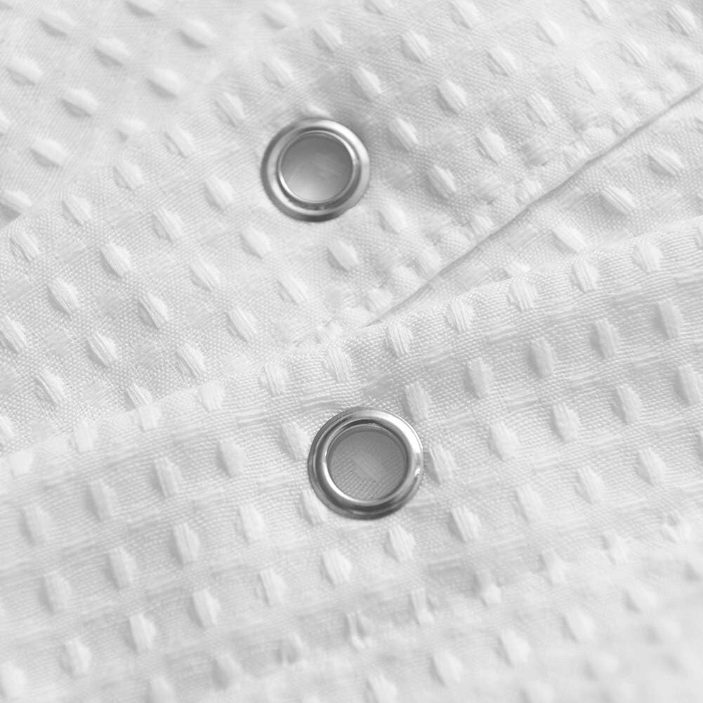 Cortina de ducha de tela extra ancha de 108 x 72 pulgadas, tejido de gofre, spa