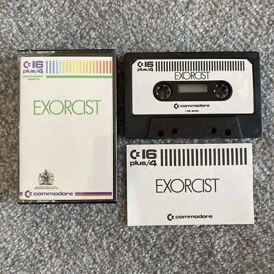 C16/+4 Commodore Horrorspiel Exorzist verpackt mit Handbuch schöner Zustand! 