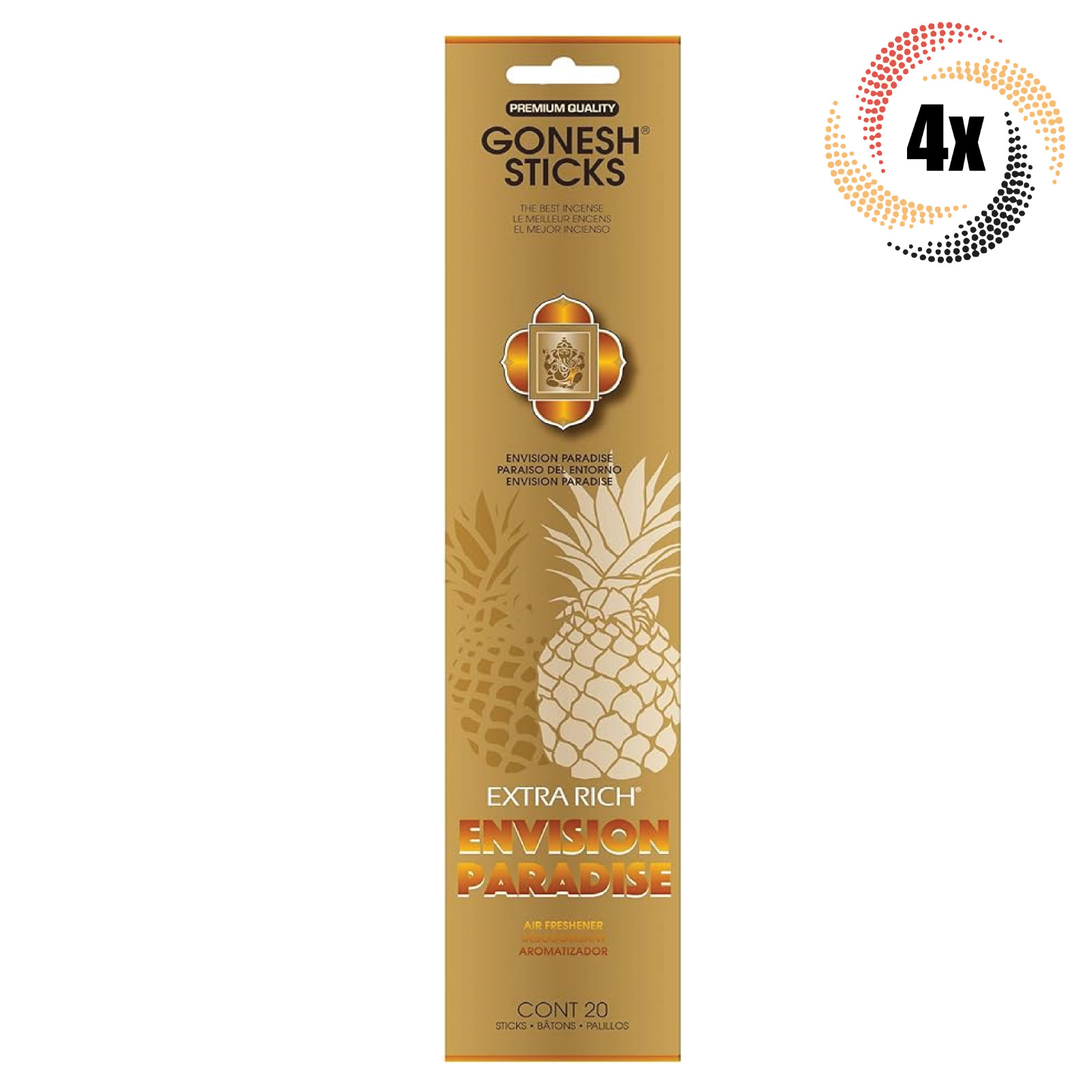 4 упаковки ароматических палочек Gonesh Extra Rich Envision Paradise по 20 палочек в упаковке 2890₽