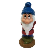 5" VINTAGE DISNEY SNOW WHITE 7 SEVEN DWARF BASHFUL RUBBER BATH FIGURINE TOY
