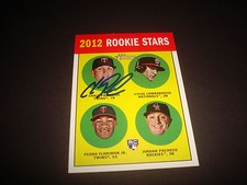 Chris Parmelee Twins 2012 Topps Heritage #135 RC Signed Authentic Autograph 920