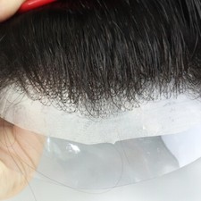 Men Toupee Hairpiece French Lace Hair System Replacement Men Poly Skin Wig 6x9