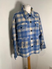 Isabel Marant Étoile 36 8 10 Vgc Filora Fringe Checked Shirt Jacket Shacket