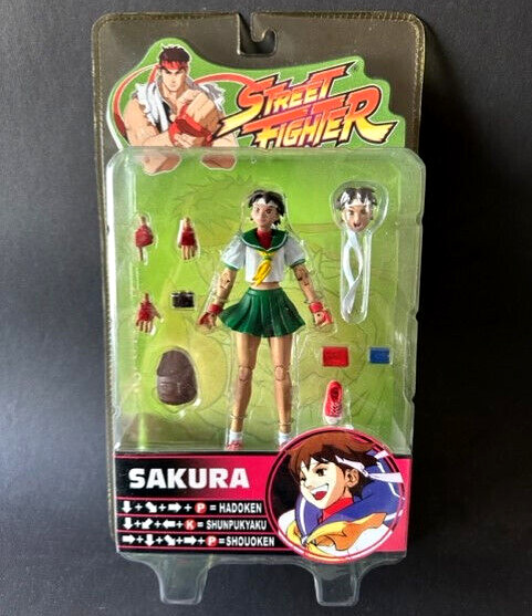 Streetfighter SAKURA green variant 14cm PVC action-figure Sota