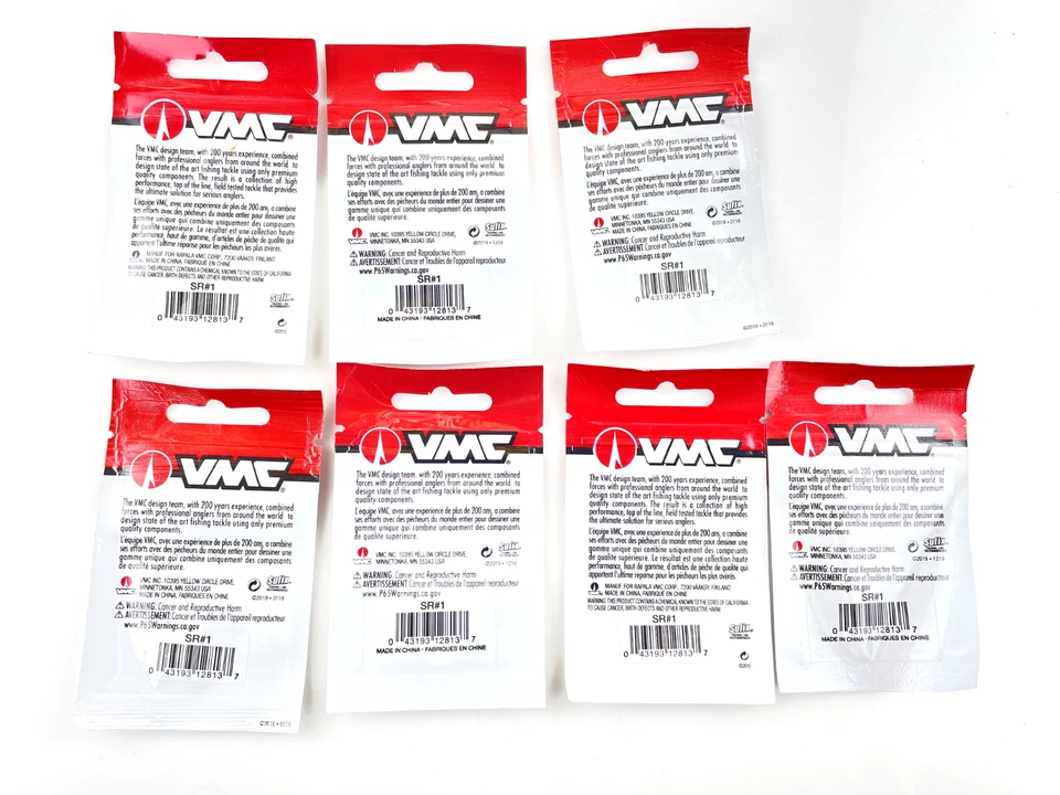 VMC Split Rings Size 1 13 Lb Test Black Nickel Finish Pack of 10 LOT OF 7 - Image 2 of 2