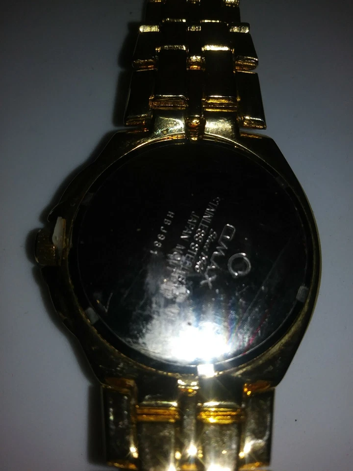 Reloj deportivo OMAX Designer impermeable acero inoxidable oro PLT para hombre caballeros HBJ981 Foto 3 de 3