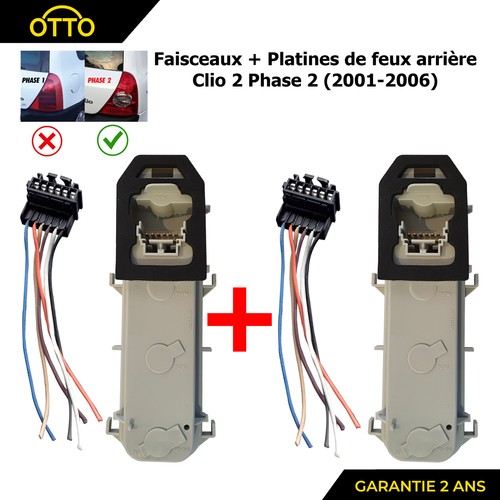 Platine Support Lampe Kit Reparation Feu Arriere pour CLIO 2 phase 2 Dci 1,2 16v - Photo 7/12