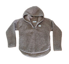 Abercrombie Kids Fleece Pullover Size 15/16 Brown 1/4 Zip Up Hooded SKU 0229