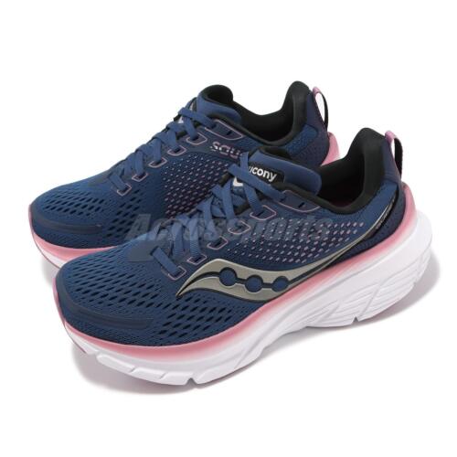 Saucony Guide 17 Wide Navy Orchid Women Road Running Jogging Shoes S10937106 - Picture 1 of 8
