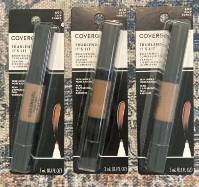 3 Covergirl Trublend It's Lit Brightening Concealer #600 DEEP