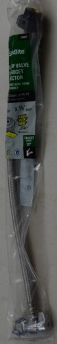 SharkBite 1/2 Inch Angle Stop x 1/2 Inch NPSM Click Seal Faucet Connector x 20"